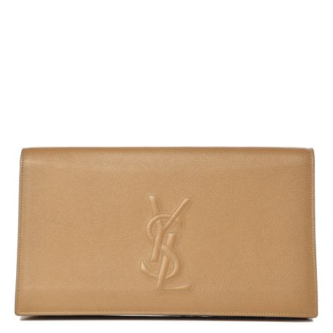 ysl large belle du jour clutch|SAINT LAURENT Calfskin Large Belle De Jour Clutch Beige .